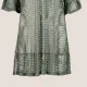 Pink Label Beachwear Φόρεμα- Καφτάνι  Κοντό Διάτρητο Χακί S850