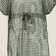 Pink Label Beachwear Φόρεμα- Καφτάνι  Κοντό Διάτρητο Χακί S851