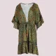 Pink Label Καφτάνι Beachwear Leopard Πράσινο ανοιχτό δετό Green Type B184 100% Viscose Pink Label Καφτάνι Beachwear Leopard Πράσινο ανοιχτό δετό Green Type B184 100% Viscose