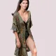 Pink Label Καφτάνι Beachwear Leopard Πράσινο ανοιχτό δετό Green Type B184 100% Viscose Pink Label Καφτάνι Beachwear Leopard Πράσινο ανοιχτό δετό Green Type B184 100% Viscose