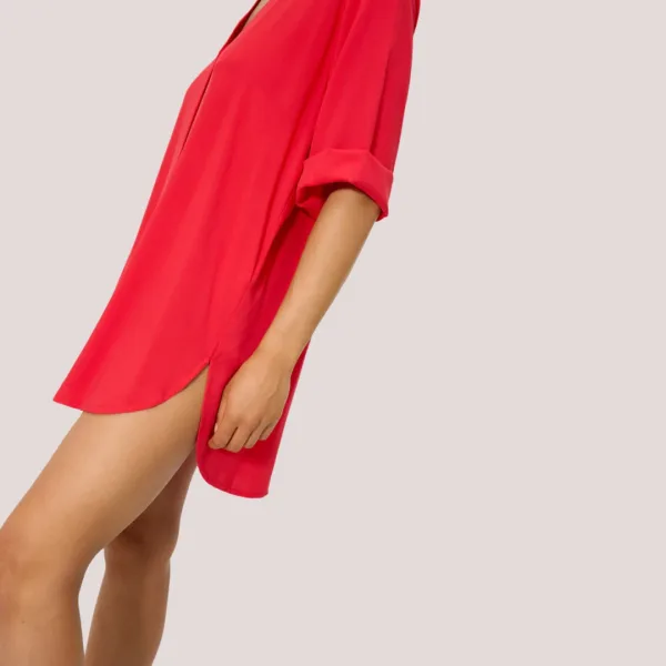 Ysabel Mora Γυναικεία πουκαμίσα με κουμπιά Viscose Vivid Coral Κοραλί 86278 