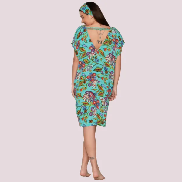 Luna Γυναικείο Καφτάνι για την θάλασσα Beachwear Floral pattern One Size S-XL UNIQUE 94498 CANA Luna Γυναικείο Καφτάνι για την θάλασσα Beachwear Floral pattern One Size S-XL UNIQUE 94498 CANA