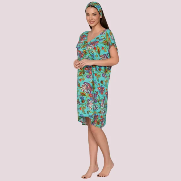 Luna Γυναικείο Καφτάνι για την θάλασσα Beachwear Floral pattern One Size S-XL UNIQUE 94498 CANA