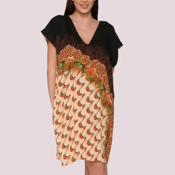 Luna Γυναικείο Καφτάνι για την θάλασσα Beachwear One Size S-XL UNIQUE 94578 ARECA