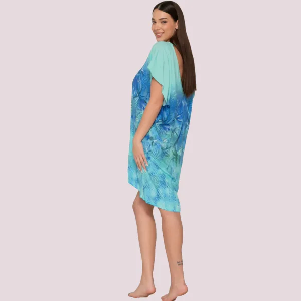 Luna Γυναικείο Καφτάνι για την θάλασσα Beachwear One Size S-XL UNIQUE 94638 BLUE JAY Luna Γυναικείο Καφτάνι για την θάλασσα Beachwear One Size S-XL UNIQUE 94638 BLUE JAY