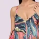Luna Γυναικείο Καφτάνι φόρεμα mini για την θάλασσα Beachwear UNIQUE 94558 Musa