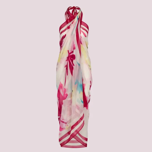 Triumph Γυναικείο Παρεό Beach My wear Multicolour 10222188-PW04.W4 One size Αποχρώσεις του Ροζ με λουλούδια Triumph Γυναικείο Παρεό Beach My wear Multicolour 10222188-PW04.W4 One size Αποχρώσεις του Ροζ με λουλούδια