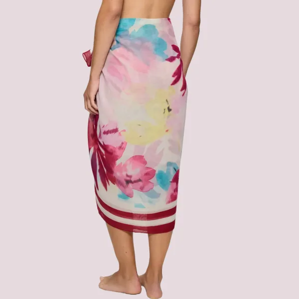 Triumph Γυναικείο Παρεό Beach My wear Multicolour 10222188-PW04.W4 One size Αποχρώσεις του Ροζ με λουλούδια Triumph Γυναικείο Παρεό Beach My wear Multicolour 10222188-PW04.W4 One size Αποχρώσεις του Ροζ με λουλούδια
