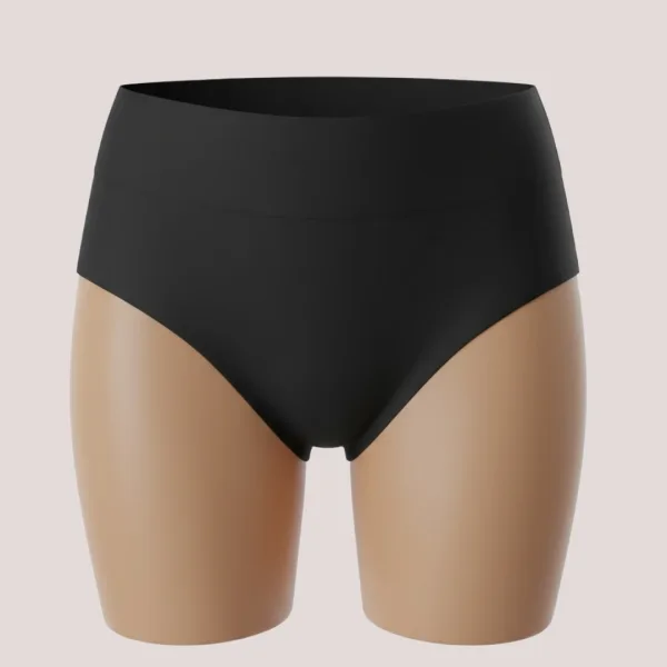 Γυναικείο Εσώρουχο Laser Cut Ψηλόμεσο Σλιπ Brazil Μαύρο Black 8904 Invisible