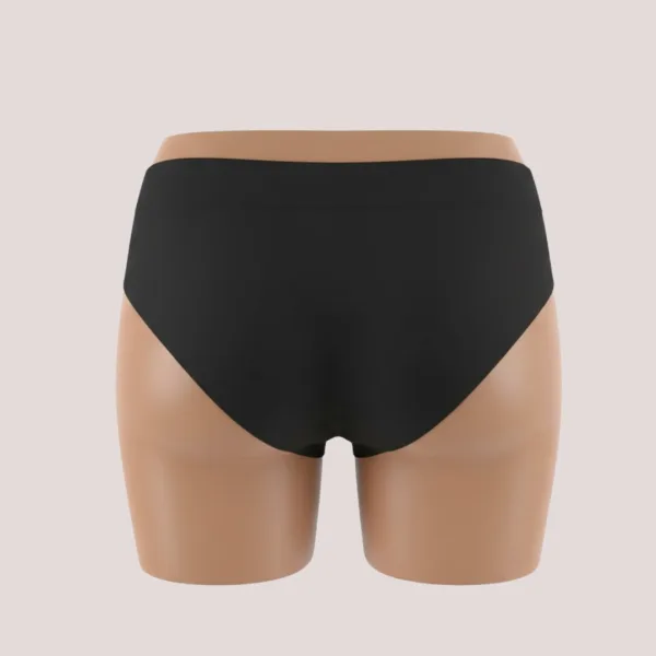 Γυναικείο Εσώρουχο Laser Cut Ψηλόμεσο Σλιπ Brazil Μαύρο Black 8904 Invisible