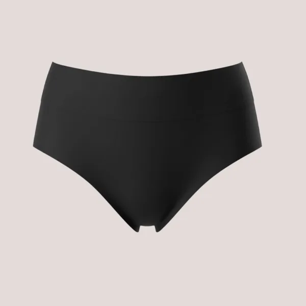 Γυναικείο Εσώρουχο Laser Cut Ψηλόμεσο Σλιπ Brazil Μαύρο Black 8904 Invisible