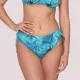 Luna Γυναικείο Μαγιό Blue Jay Slip Ψιλόμεσο με κορδόνια στο πλάϊ Μπλέ ασημένιες λεπτομέρειες summer collection 94636