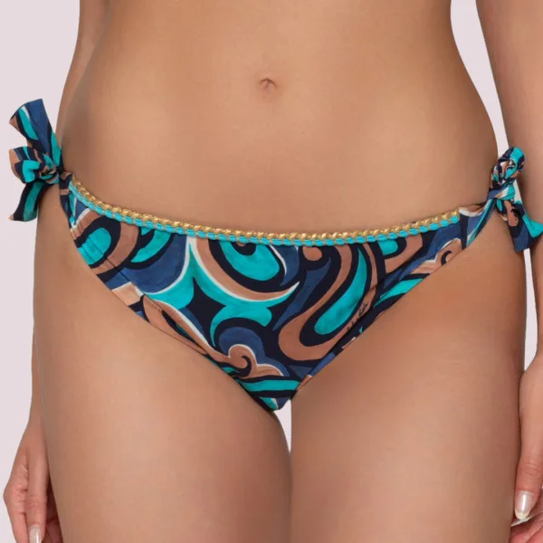 Luna Γυναικείο Μαγιό Drop Slip με κορδόνια Μπλέ Summer Swimwear  collection 94615