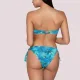 Luna Γυναικείο Μαγιό Blue Jay Slip δετό κανονικό normal Μπλέ ασημένιες λεπτομέρειες summer collection 94634