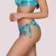 Luna Γυναικείο Μαγιό Blue Jay Slip δετό κανονικό normal Μπλέ ασημένιες λεπτομέρειες summer collection 94634
