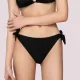 Luna  Γυναικείο Slip μαγιό μαύρο δετό side bottom Gold swimwear summer collection 94655