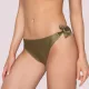 Luna  Γυναικείο Slip μαγιό Πρασινο δετό side bottom Gold swimwear summer collection 94655