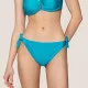Luna  Γυναικείο Slip μαγιό Τυρκουάζ δετό side bottom Gold swimwear summer collection 94655