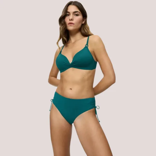 Triumph Mix & Match Summer Twist Midi Ψηλόμεσο petrol  με ρυθμιζόμενο κορδόνι στο πλαί 10222232 6723