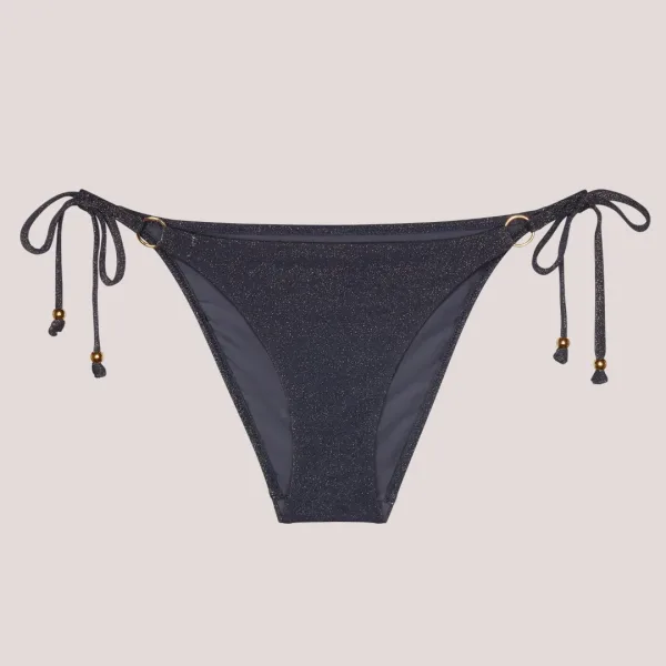 Triumph Γυναικείο μαγιό bottom Summer sunset slip tai δετό μαύρο χρυσό glitter 10226482.0004.04