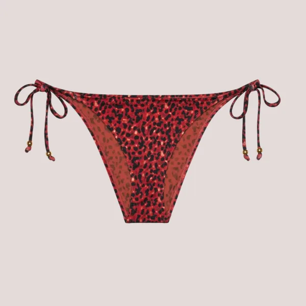 Triumph Γυναικείο Slip δετό bottom μαγιό με animal print τύπωμα σε αποχρωσεις του έντονου πορτοκαλί δετό  10226526.0033/33