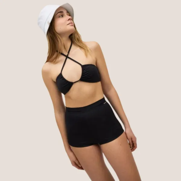 Ysabel Mora Γυναικείο Μαγιό Slip  Σόρτς Μαύρο  Swimwear Summer Collection 82870 BLACK