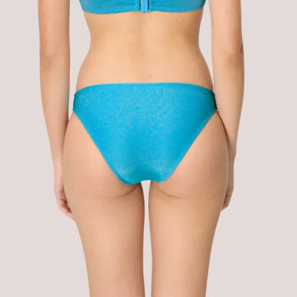 Ysabel Mora Γυναικείο Μαγιό Slip κλασικό τυρκουάζ sky blue glitter 83199