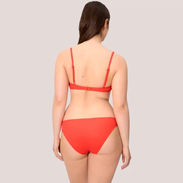 Ysabel Mora Γυναικείο μαγιό Slip κλασικό πικέ Vivid coral Κοραλί 83327 