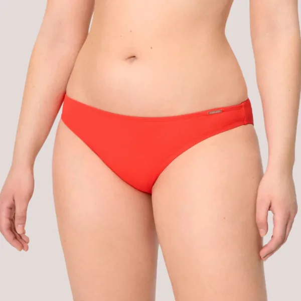 Ysabel Mora Γυναικείο μαγιό Slip κλασικό πικέ Vivid coral Κοραλί 83327 