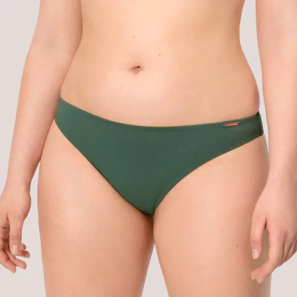 Ysabel Mora Γυναικείο μαγιό Slip κλασικό πικέ Wild Green πράσινο χακί 83327 