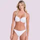 Bilitis Γυναικείο Set μπικίνι Strapless Μαγιό Cannes λευκό με χρυσές λεπτομέρειες & χρυσούς κρίκους στο ντεκολτέ Luxury swimwear CΝ002C