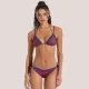Bilitis Γυναικείο Set bikini  Eclipse Μπλέ με ροζ σκούρο μεταλλιζέ Blue Roua & pink glitter με τρίγωνο διπλό & δετό σλιπ EC165