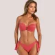 Bilitis Γυναικείο set bikini strapples δετό & δετό σλίπ  Fantasia κοραλί coral color  FA002 Luxury collection