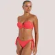 Bilitis Γυναικείο set bikini strapples δετό & δετό σλίπ  Fantasia κοραλί coral color  FA002 Luxury collection