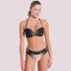 Bilitis Γυναικείο Σετ Μαγιό Μαύρο χρυσό gliter Strapless &  ιδιαίτερο σλιπ με χρυσες λεπτομέρειες HN002 Honolulu C & D Cup  Luxury swimwear