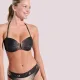 Bilitis Γυναικείο Σετ Μαγιό Μαύρο χρυσό gliter Strapless &  ιδιαίτερο σλιπ με χρυσες λεπτομέρειες HN002 Honolulu C & D Cup  Luxury swimwear