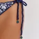 Bilitis Γυναικείο set bikini Μαγιώ Pacifica Μπλέ Λευκό μεταλλιζέ Πίκο Luxury collection PC019