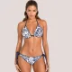 Bilitis Γυναικείο set bikini Μαγιώ Pacifica Μπλέ Λευκό μεταλλιζέ Πίκο Luxury collection PC019