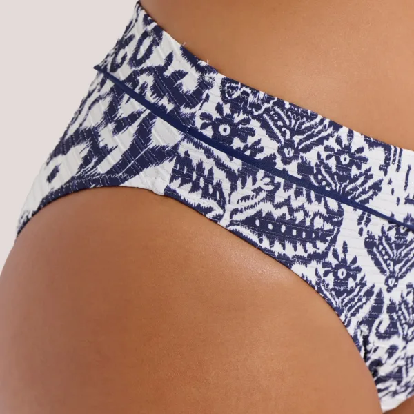 Bilitis Γυναικείο Bikini strapless μαγιό D cup Pacifica Μπλέ Λευκό μεταλλιζέ Δετό & με κούμπωμα slip κλασικό  Luxury collection PC102