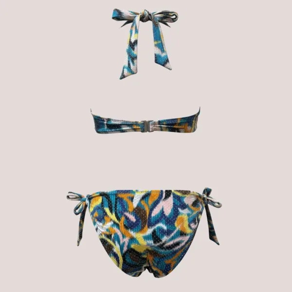 Bilitis Γυναικείο Σετ Πολύχρωμο Μαγιώ Πολυτελείας Strapless για μεγάλο στήθος ενίσχυση δετό σλιπ Portofino PO002C