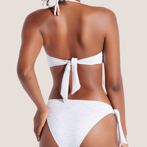 Bilitis Γυναικείο Σετ Strapless Γυαλιστερό με Σλίπ Δετό Λευκό Ανάγλυφο Σχέδιο CP002 Capri Bilitis Γυναικείο Σετ Strapless Γυαλιστερό με Σλίπ Δετό Λευκό Ανάγλυφο Σχέδιο CP002 Capri