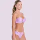 Bilitis Γυναικείο Σετ Μαγιό μωβ λιλά Strapless με κούμπωμα &  ιδιαίτερο σλιπ με ασημένια τρουκς  HN002 Honolulu C Cup  Luxury swimwear