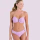 Bilitis Γυναικείο Σετ Μαγιό μωβ λιλά Strapless με κούμπωμα &  ιδιαίτερο σλιπ με ασημένια τρουκς  HN002 Honolulu C Cup  Luxury swimwear