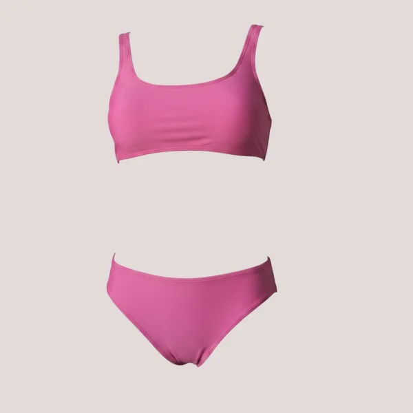 Modern Ocean Γυναικείο Set Bikini push up μπουστάκι με κανονικό σλιπ  σε  ροζ χρώμα 1646 