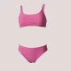 Modern Ocean Γυναικείο Set Bikini push up μπουστάκι με κανονικό σλιπ  σε  ροζ χρώμα 1646 