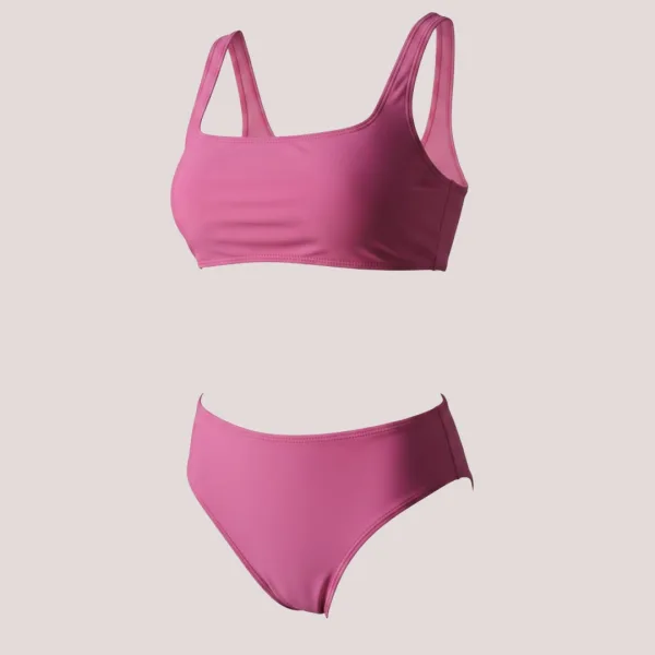 Modern Ocean Γυναικείο Set Bikini push up μπουστάκι με κανονικό σλιπ  σε  ροζ χρώμα 1646 