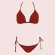 Modern Ocean Γυναικείο Set Bikini τρίγωνο γκλίτερ Κόκκινο με αφαιρούμενη ελαφρυά ενίσχυση & Δετό κανονικό σλιπ C-6057 Modern Ocean Γυναικείο Set Bikini τρίγωνο γκλίτερ Κόκκινο με αφαιρούμενη ελαφρυά ενίσχυση & Δετό κανονικό σλιπ C-6057