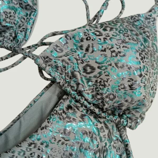 Modern Ocean Γυναικείο Set Bikini Ιριδίζον τρίγωνο & Δετό σλιπ C-6150 Grey Modern Ocean Γυναικείο Set Bikini Ιριδίζον τρίγωνο & Δετό σλιπ C-6150 Grey