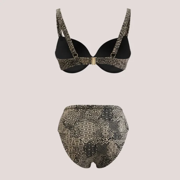 Modern Ocean Γυναικείο Set bikini Animal print ιριδίζον Μπαλκονέ για μεγάλο στήθος με ελαρυά ενίσχυση τιράντες & ψηλόμεσο σλιπ C-6396