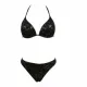 Modern Ocean Γυναικείο Set Bikini Push Up τρίγωνο & Brazil γυαλιστερό Μαύρο με πράσινο C-6001 Modern Ocean Γυναικείο Set Bikini Push Up τρίγωνο & Brazil γυαλιστερό Μαύρο με πράσινο C-6001